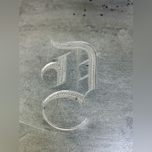 c. 1900 E. G. Webster & Son Gadrooned Rim Silver Plate Oval "D" Engraved Tray - Picture 6 of 12